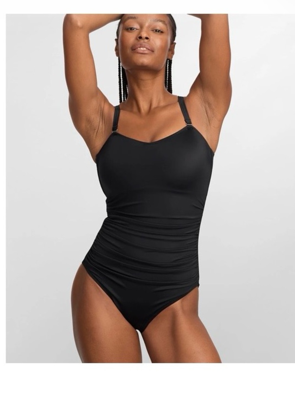 Tags on, Never Worn: BARE Black One-Piece Swimsuit with Removable Straps